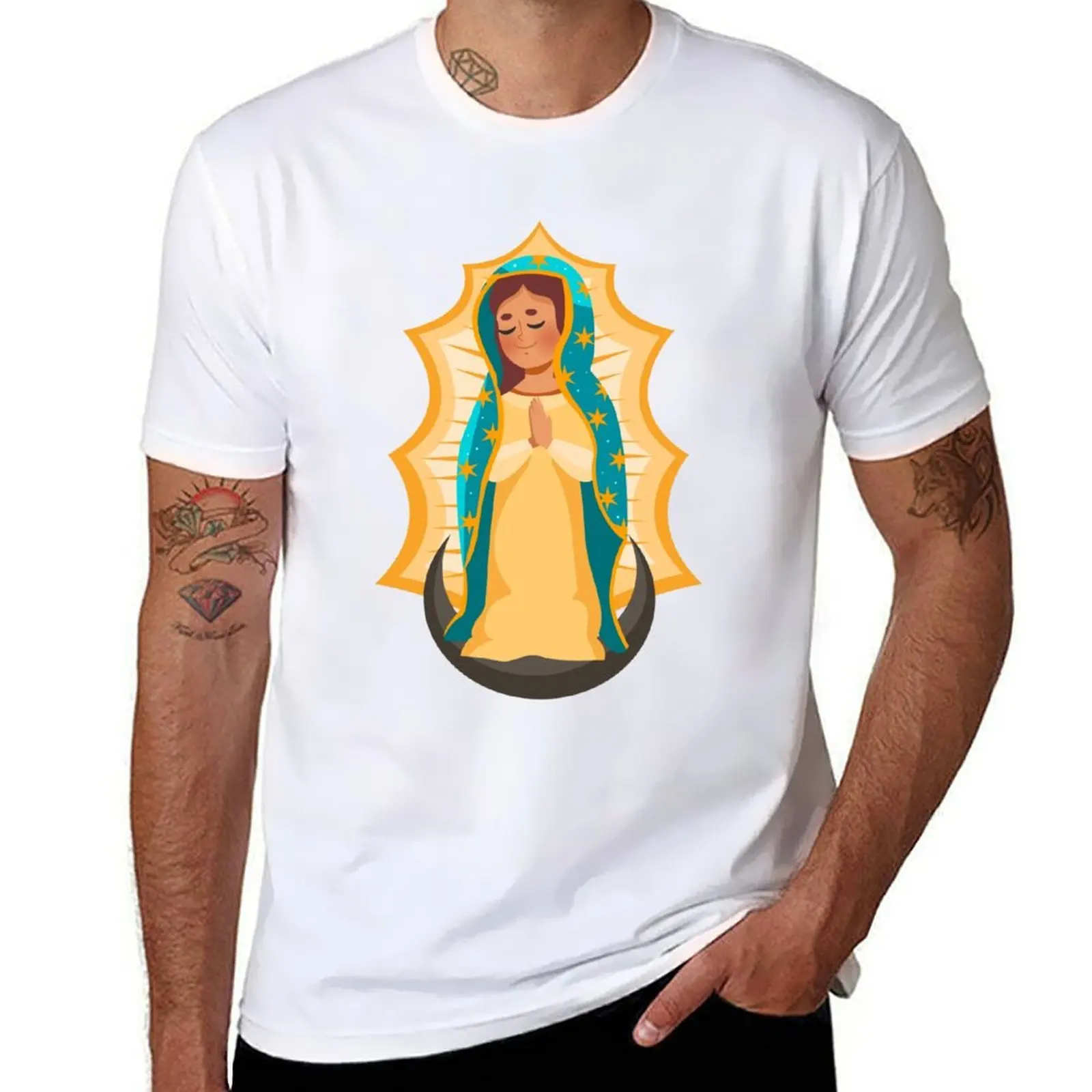 

La Virgen De Guadalupe T-Shirt t shirts for man graphic vintage cotton t shirt pack T-Shirt