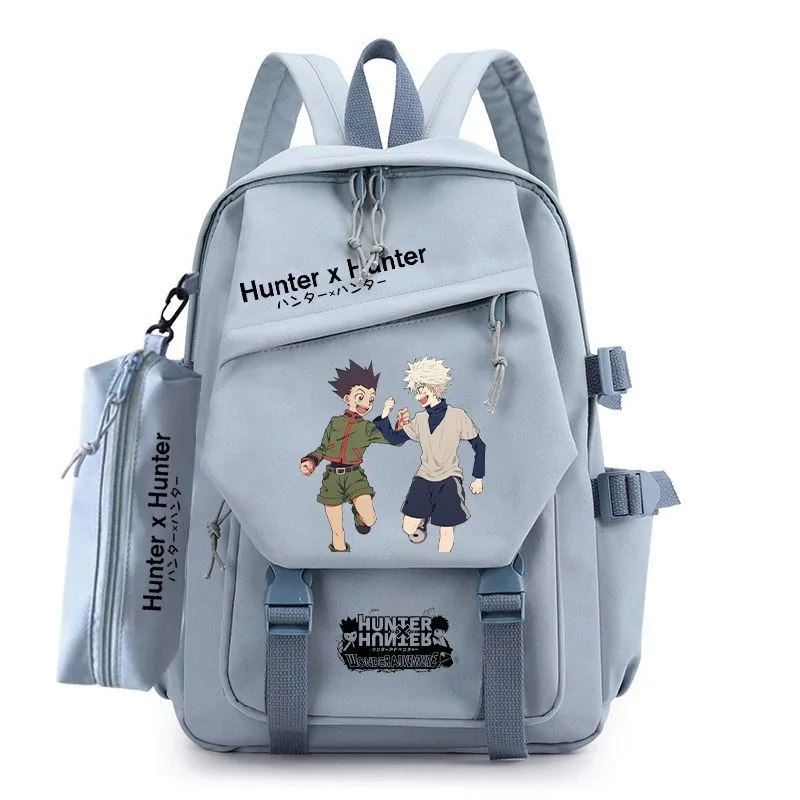 30×14×43cm Black, Hunter x Hunter, Student Kids Teens School Bags