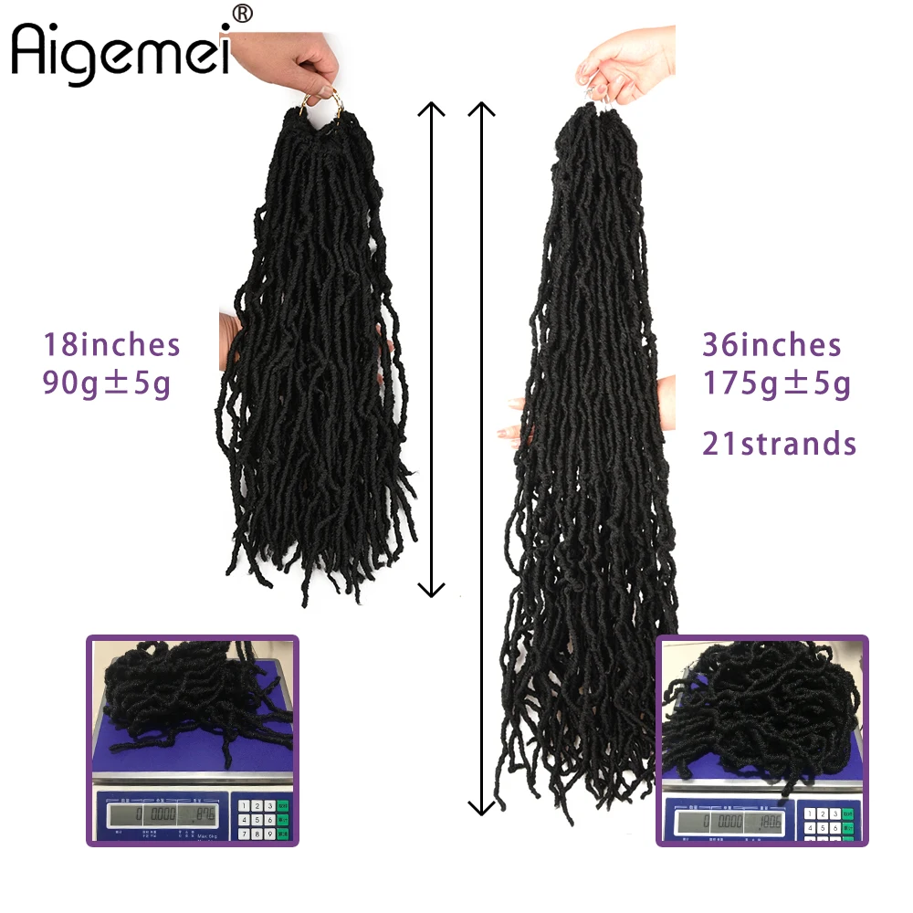 Nu Locs-pelo de ganchillo sintético para mujeres negras, pelo de imitación suave de 21 hebras, prebucle, diosa Locs, nuevo