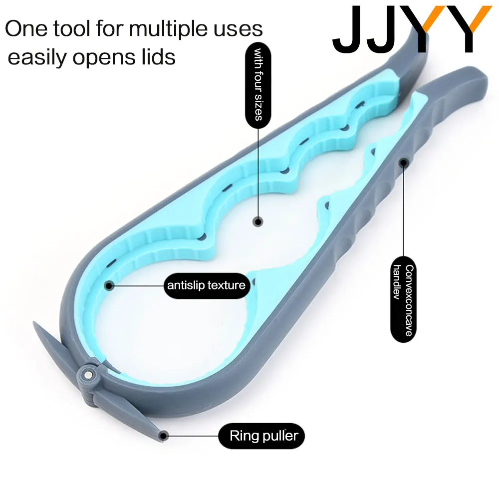 JJYY 5 In1 Jar Opener Easy Grip Bottle Opener Twist Off Lid Quick Opening Cooking Everyday Use for  Bottle Caps, Can Lids