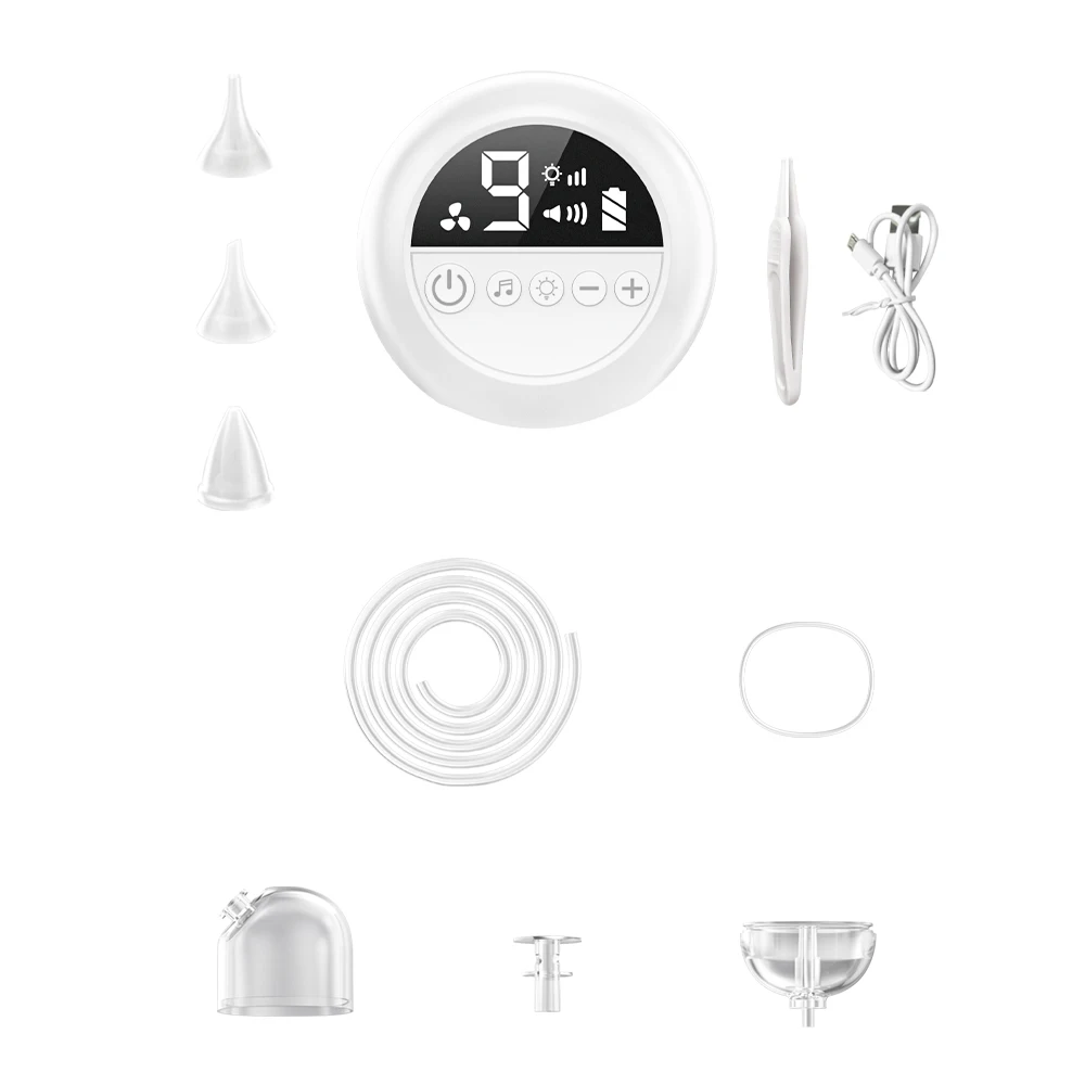 Baby Nasal Aspirator Electric Nose Cleaner with Built-In Music & Night Light Rechargeable Nose Booger Sucker for Babies