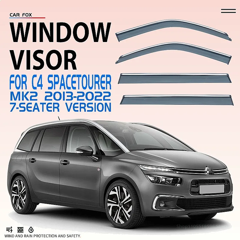 

For CITROEN C4 SpaceTourer Window Visor Rain Sun Shade Car Awning Side Windshield Shelter Auto Accessories