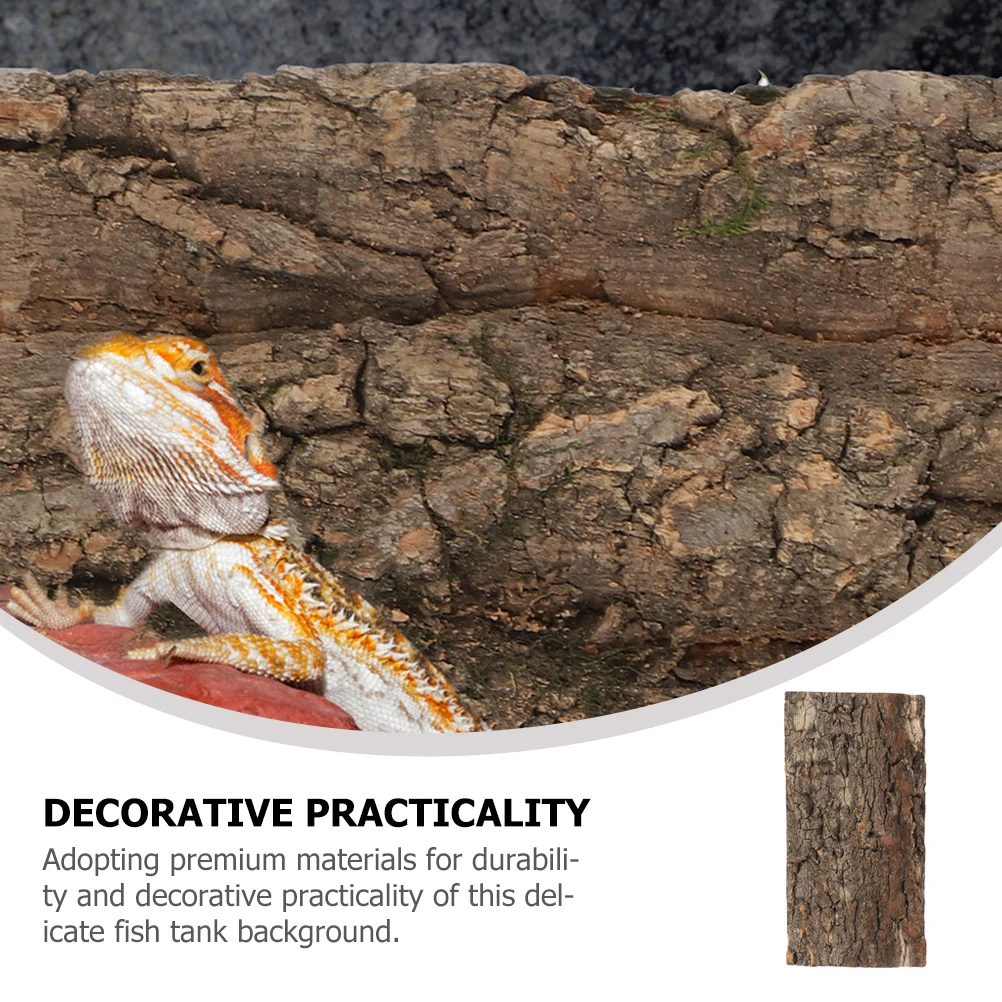 

Cork Bark Background for Terrarium Reptile Tank Decor Aquarium Landscaping Natural Frog Habitat Climbing Surface Pet Enclosure