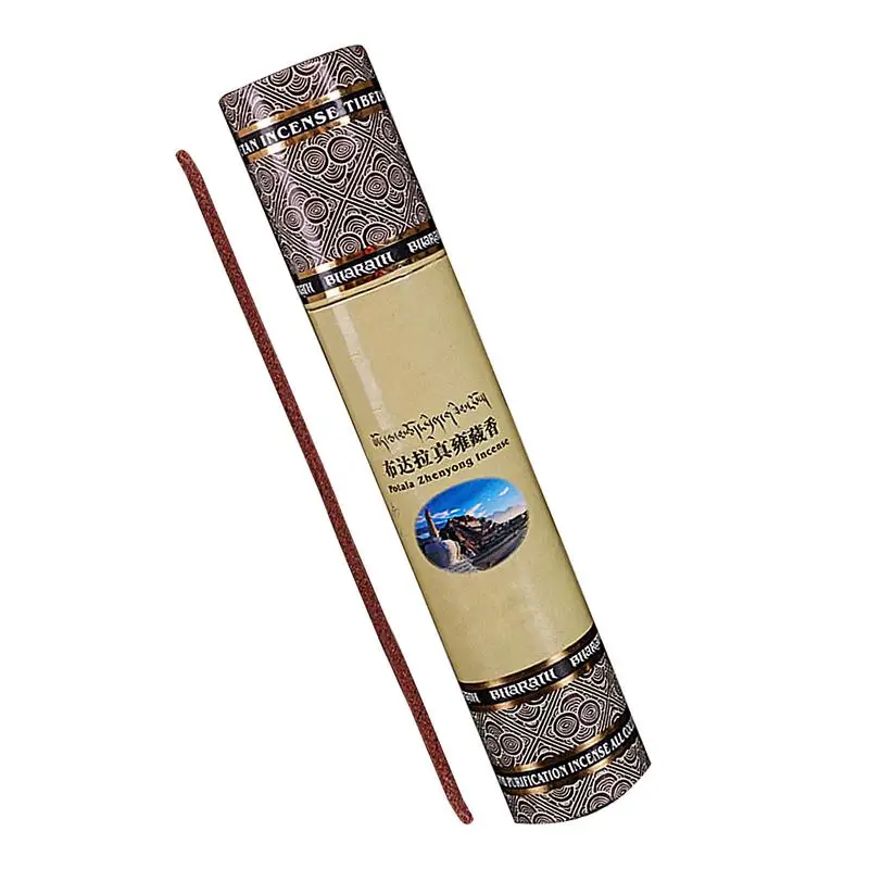 Potala Tibetan Incense Zen Fusion & Burning Spiritual Sticks Set Traditional Long Burning Incense For Relaxing Boho Ambiance