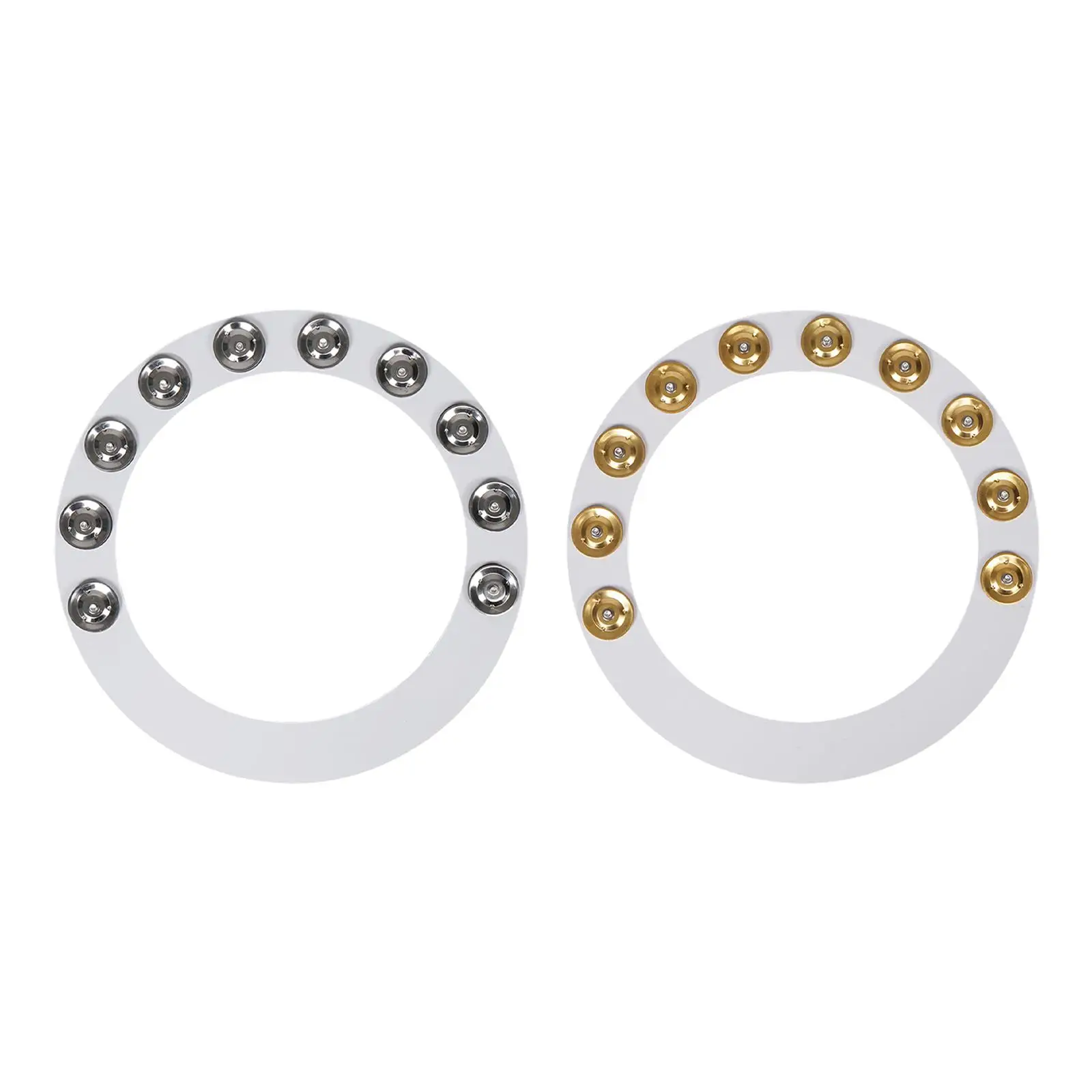 Drum Cymbals Rings Mountable Stainless Steel Cymbal Ching Rings Tambourine Jingle Effect Cymbal Tambourine Percussion 14.17inch