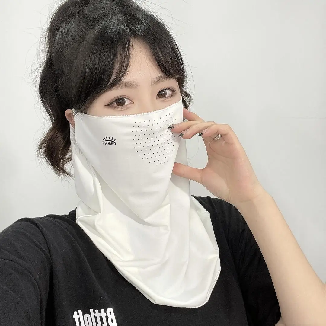 Ice Silk Full Face Sun Mask Unisex UV Protection Cycling Outdoor Neck Cover Breathable Face Shield Scarf​