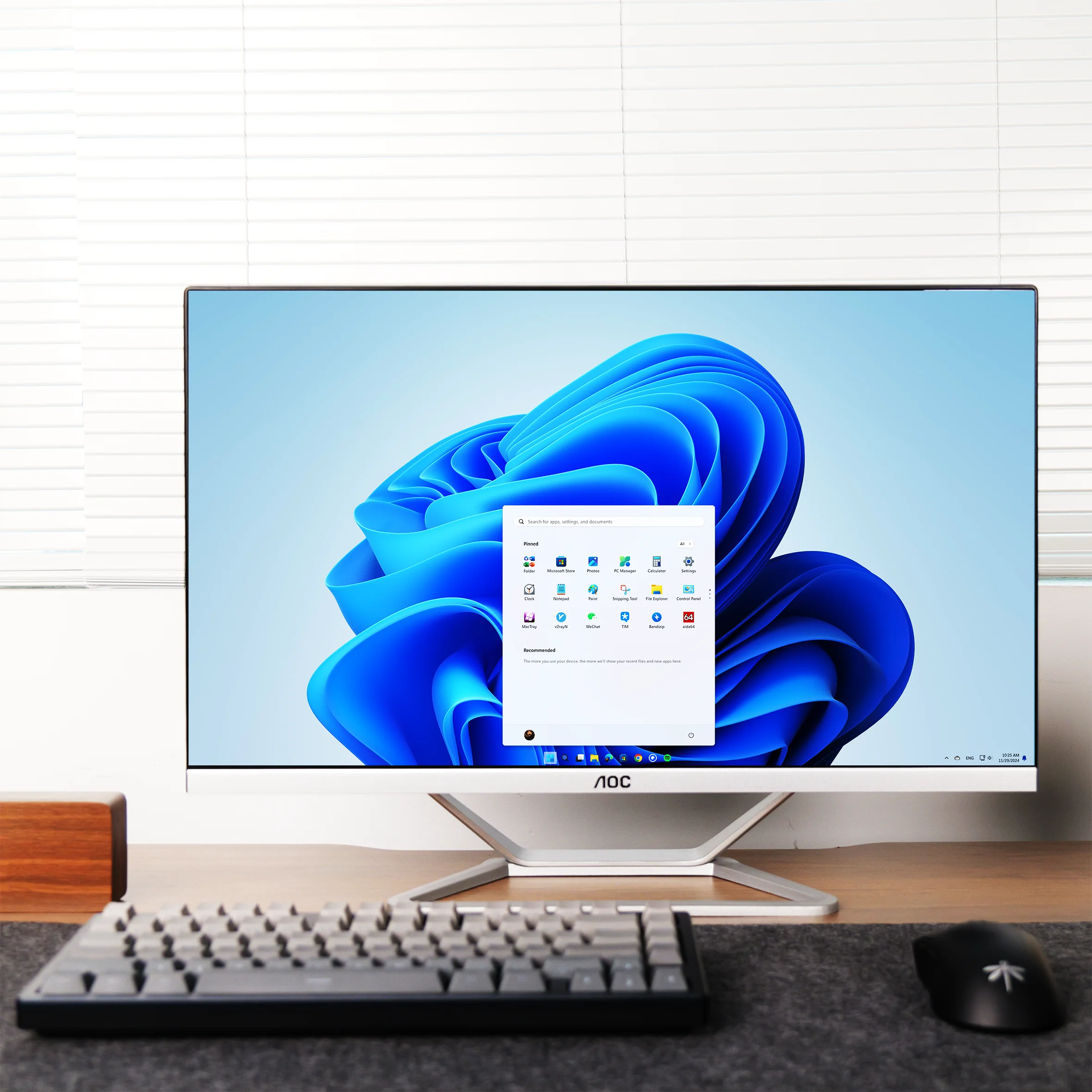 AOC All-in-One-Computer 23,8 Zoll AMD 3250U 16G 512G Desktop-PC Gaming AIO Home Office-Computer Spielcomputer einstellbar