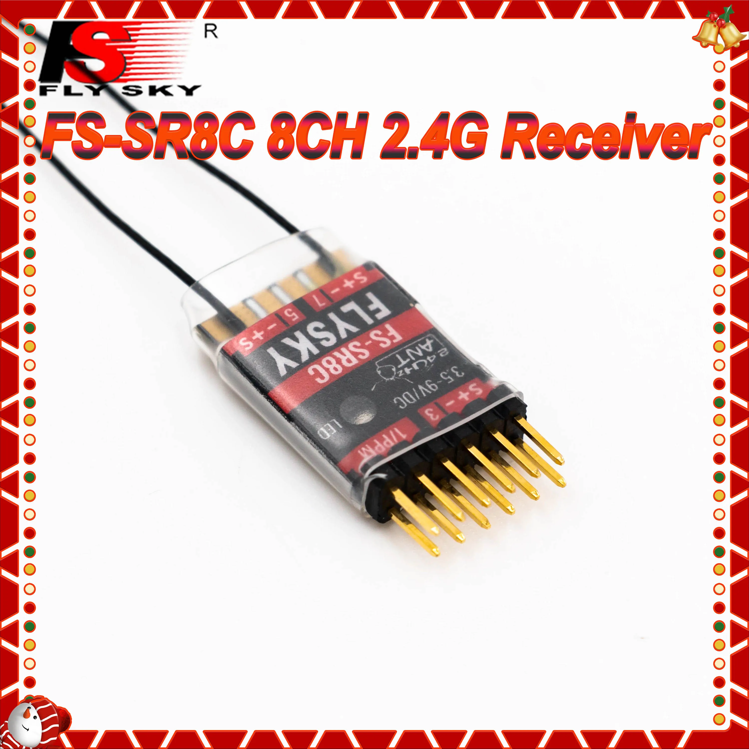 

Приемник FLYSKY FS-SR8C 8-канальный 2.4G с двумя антеннами для радиоуправляемых моделей самолетов, планеров, роботов, игрушек, совместим с передатчиком FS-ST8 (протокол ANT)