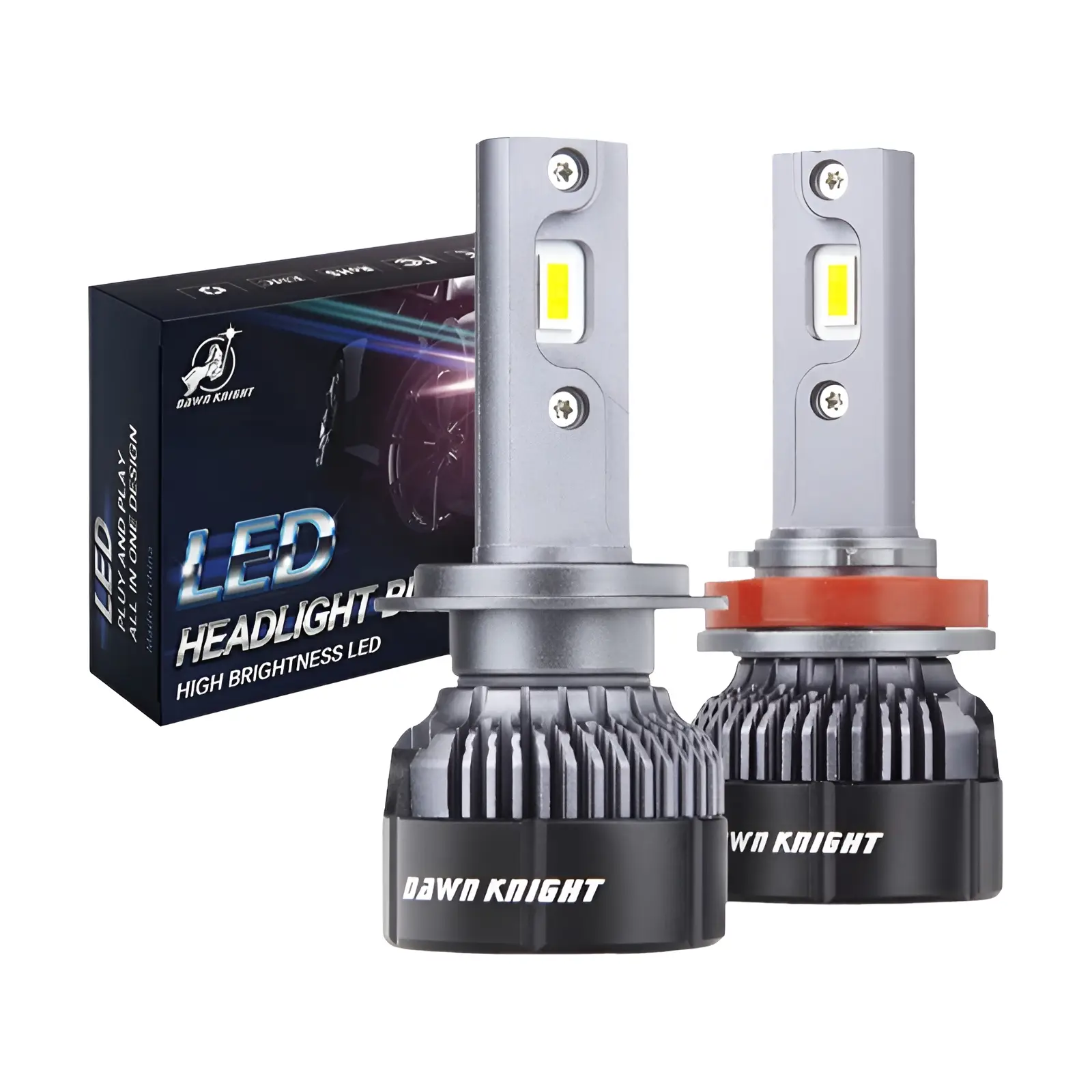 Dawnnight k5c mini 40w h7 h4 versão de longa vida lâmpada led 4300k k6c led hb3 h11 lâmpada h1 hb4 luzes led para carro 12v