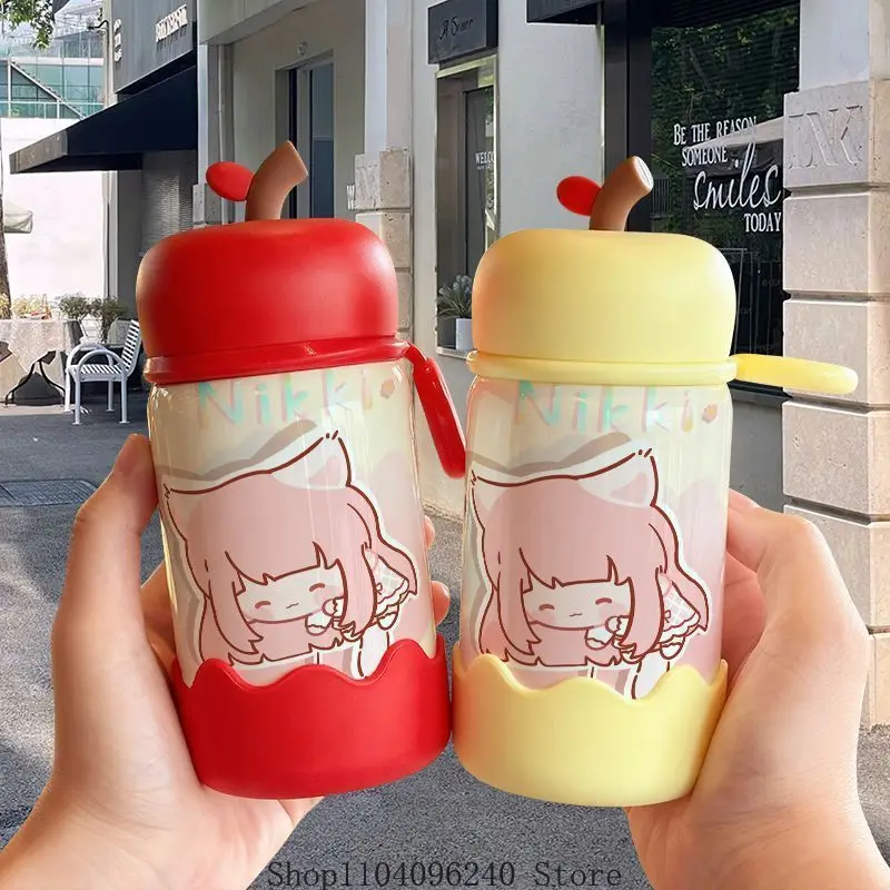 لانهائي نيكي أنيمي تأثيري كوب قارورة عازلة 316 الفولاذ المقاوم للصدأ مع حلقة رفع جيب كوب ماء التميمة طالب المشجعين هدية #5