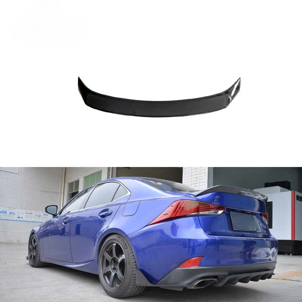 

Used for Lexus IS250 IS300 IS350 sedan 2014-2020 dry carbon fiber rear trunk spoiler start wing lip