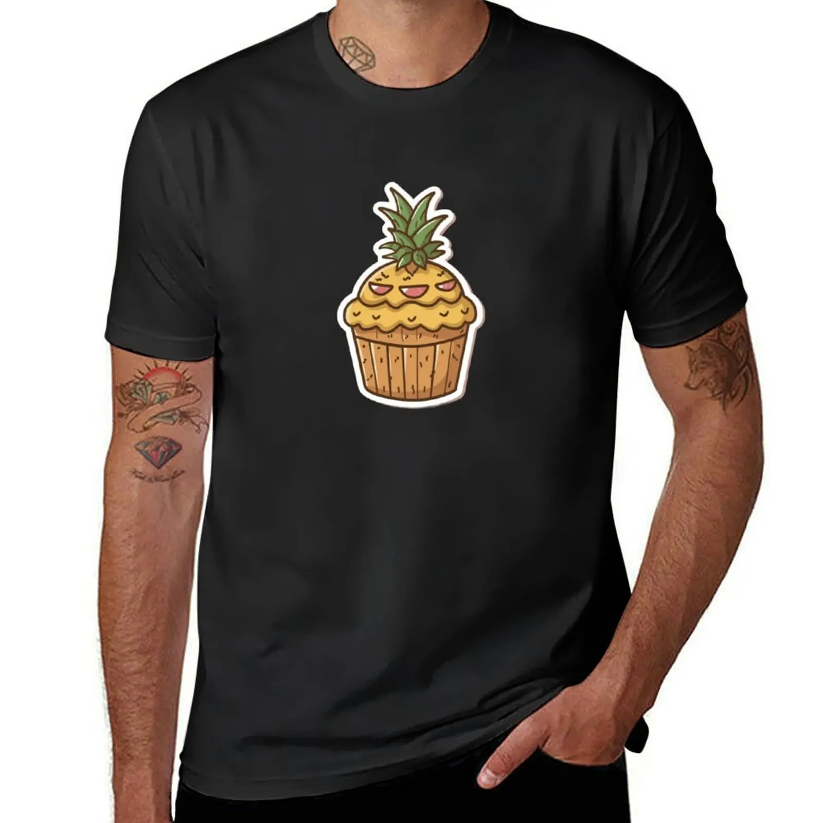 Pineapple cake Sticker T-Shirt customs for a boy customs design your own T-shirts for men cotton