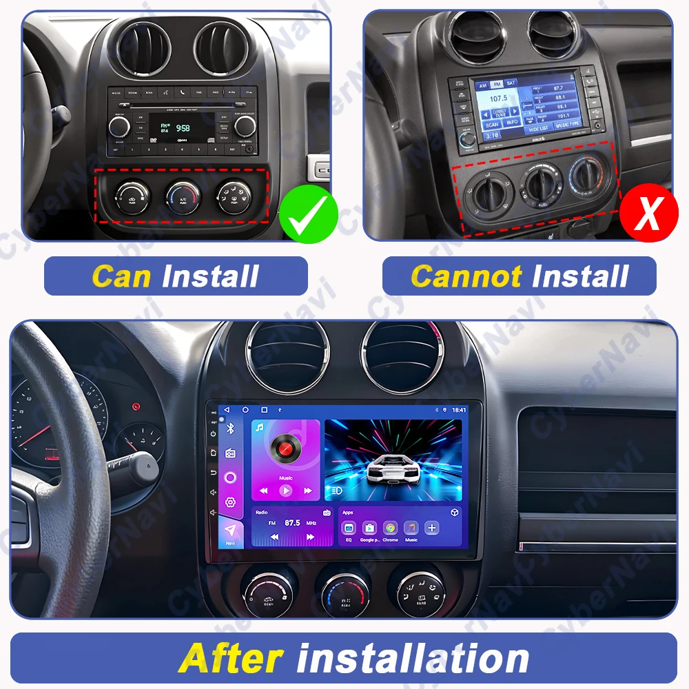 Android 16 For Jeep Compass Patriot 2010 2011 2012 2013 2014 2015 2016 Car Radio Multimedia Video Player Carplay 8 Core 4G WIFI
