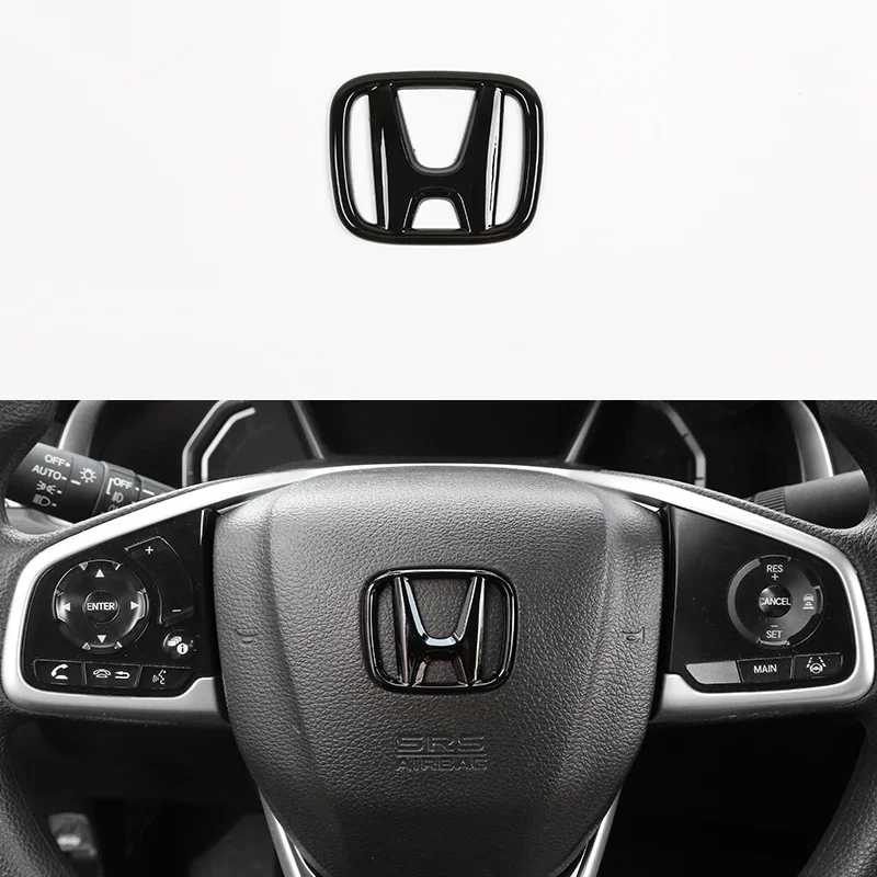 ABS Auto Steering Wheel Trunk Emblem Front Grille Logo For Honda Civic 2019 2018 2017 2016 Car Styling Decoration Accessories