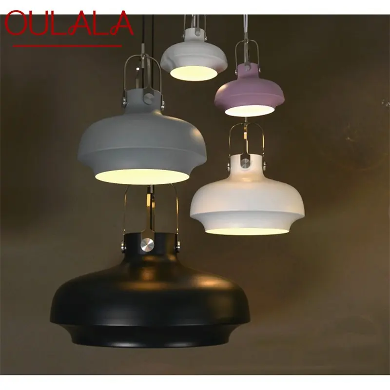 

OULALA Nordic Pendant Light Modern Creative Colorful LED Lamps Fixtures For Home Decorative Dining Room