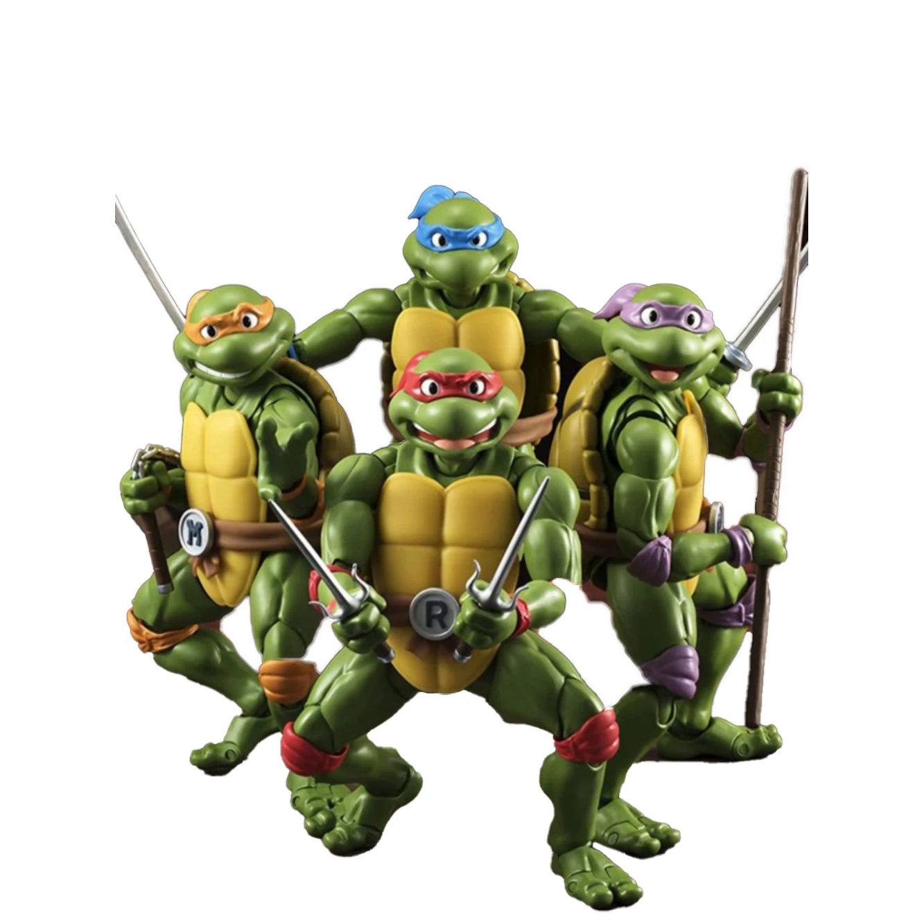 In Stock Original Bandai SHFiguarts SHF Michelangelo Donatello Raphael Leonardo Da Vinci Teenage Mutant Ninja Turtles Model