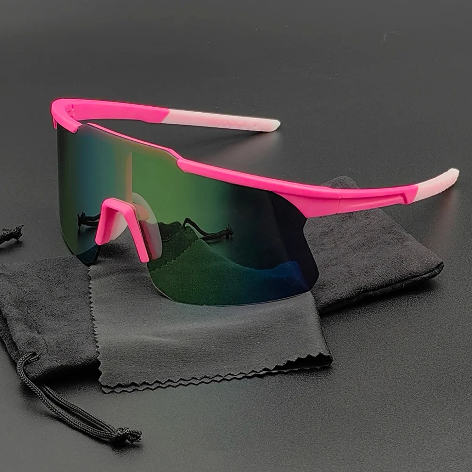 

UV400 Rimless Cycling Glasses Men Women Sport Running Fishing Eyewear MTB Bicycle Sunglasses Pink Lenses Road Bike Goggles Girl