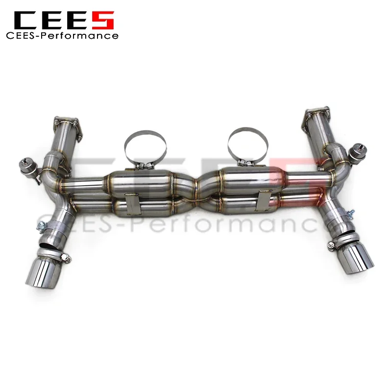 CEES   SS304 Catback Exhaust System for Porsche 911 997/997.1 Turbo 3.6L 2004-2012 Escape Stainless Steel Exhaust Pipe Muffler