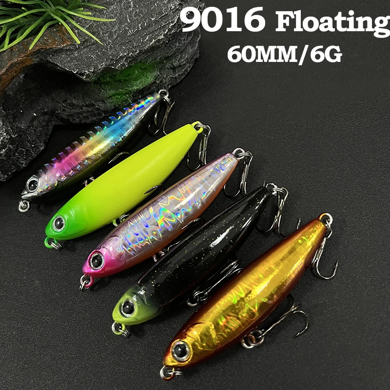 

6g 60mm Surface Pencil Fishing Lure Topwater Doggy Floating Artificial Hard Bait Bass Trout Pike Pesca Wobbler Fishing Equipment
