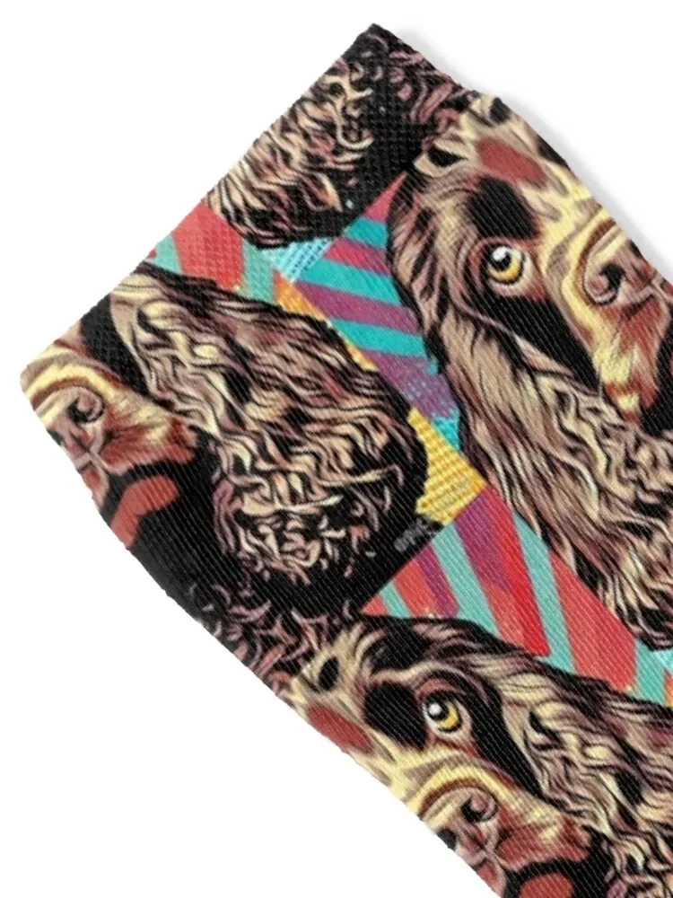 Chocolate Spaniel Pop Art Socks designer set Mens Socks Women's