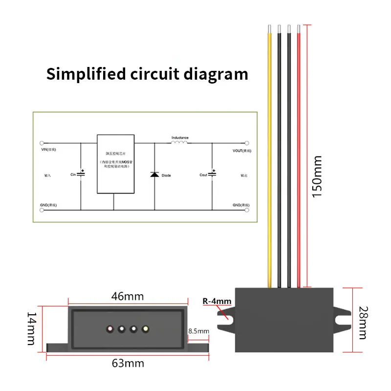 12v to 5v Converter 12V To 3.3V 3.7V 4.2V 6V 7.5V 9V DC Transformer 3A Buck Module Power Adapter Controller Regulator Inverter