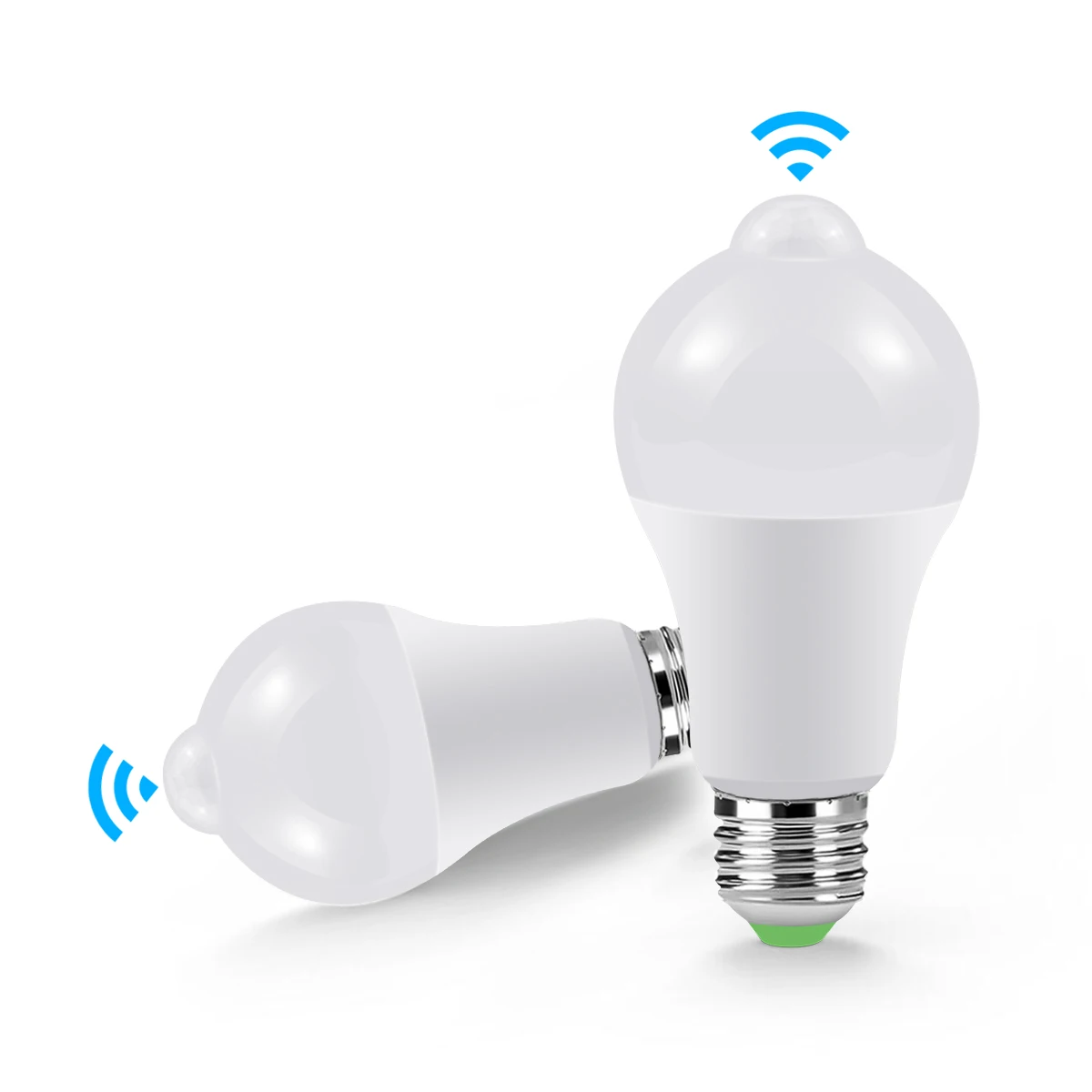 Lámpara LED de noche con Sensor de movimiento E27, blanco cálido, 110V, 220V, bombilla LED, Sensor infrarrojo, Detector de detección de movimiento humano, iluminación