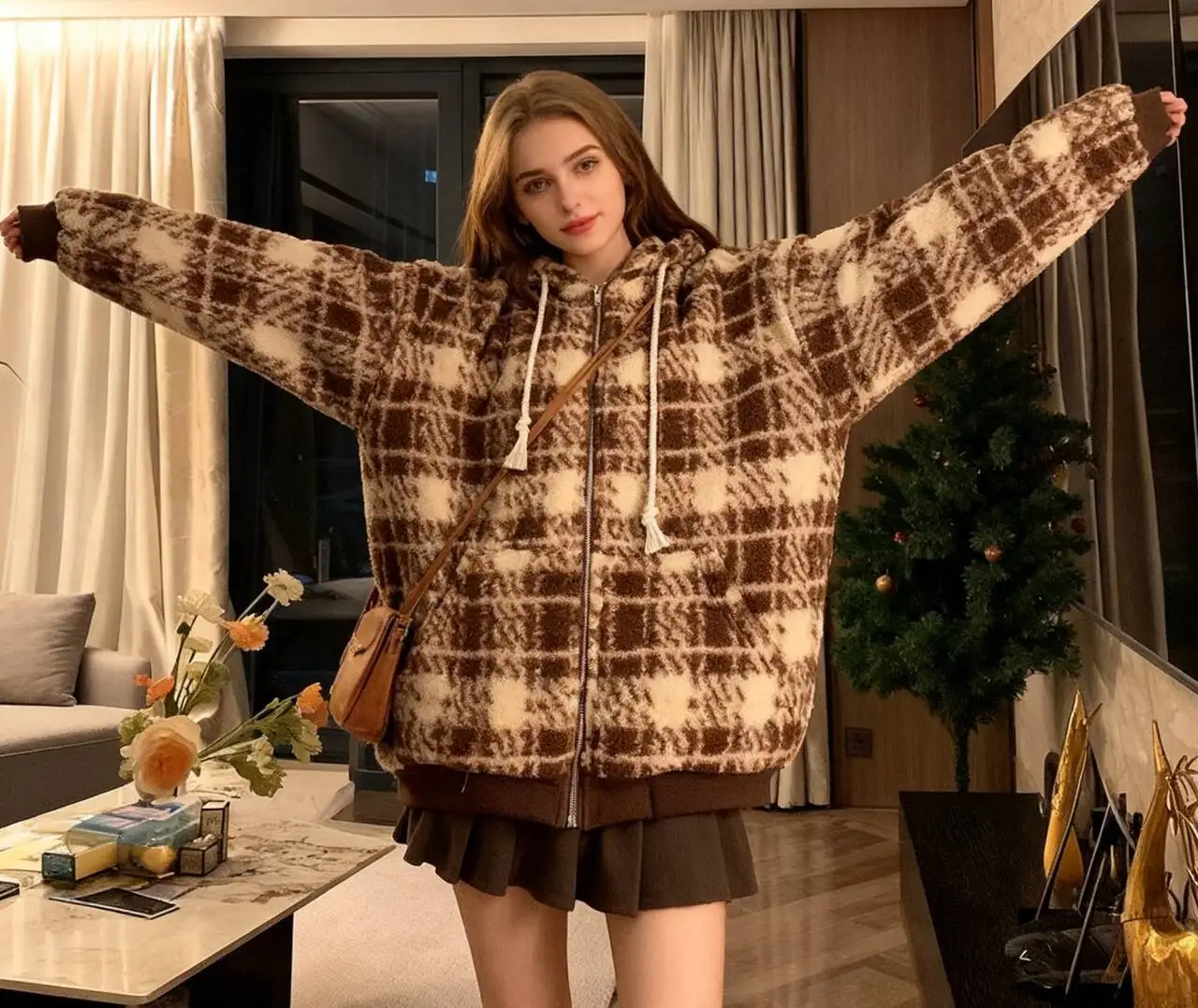 

Парки женские зимние с капюшоном из шерпа с изоляцией, собранные ленты, пояса с вышивкой, рюшами и застежкой на талии, высококачественные офисные городские парки