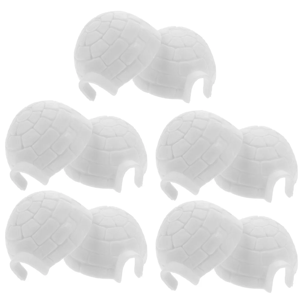 10-delige delicate iglo-model kinderspeelgoeddecoraties voor thuis plastic ornament staand