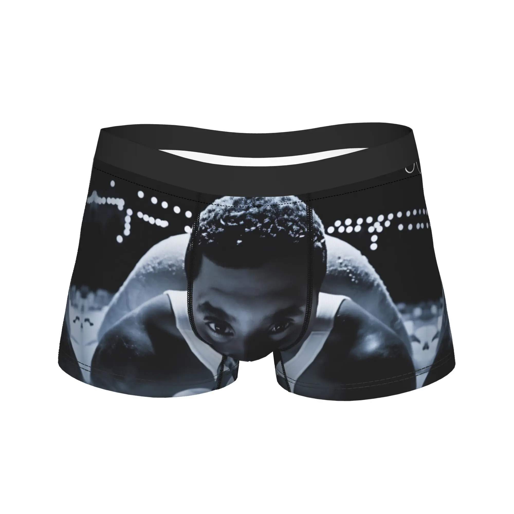 Charlie Kirk Unterwäsche Komfortable Unterhosen Bedruckte Boxershorts für Männer mit Tasche Übergrößen Boxershorts