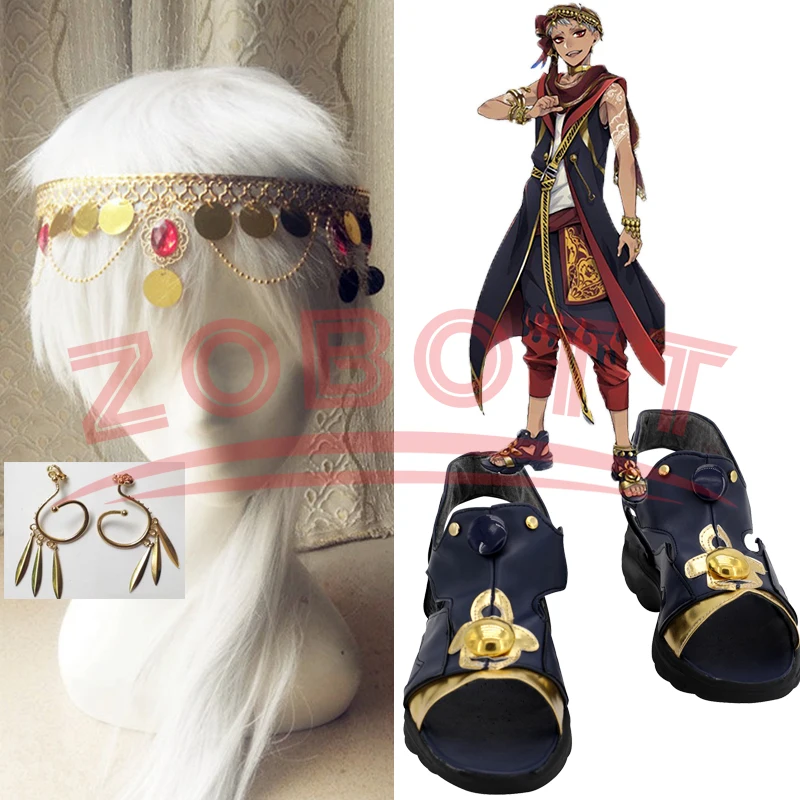 Twisted Cosplay Wonderland Kalim Cosplay Shoes Boots Custom Made For afult Men Women EU/US Size Halloween cosplay wig and shoes