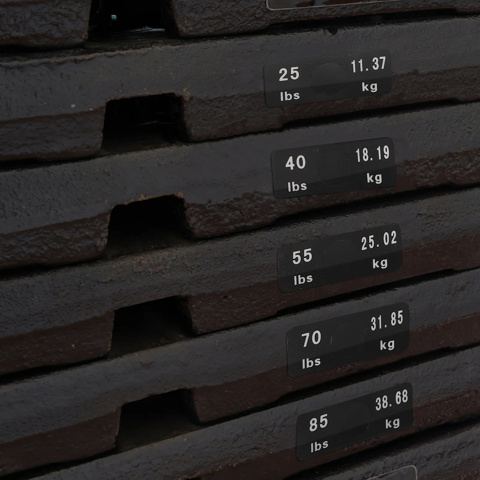 

1 Sheet Gym Equipment Weight Labels Sticker Sheets Adhesive Tags For Dumbbells Barbells Plates Self-Adhesive Sign Stickers For