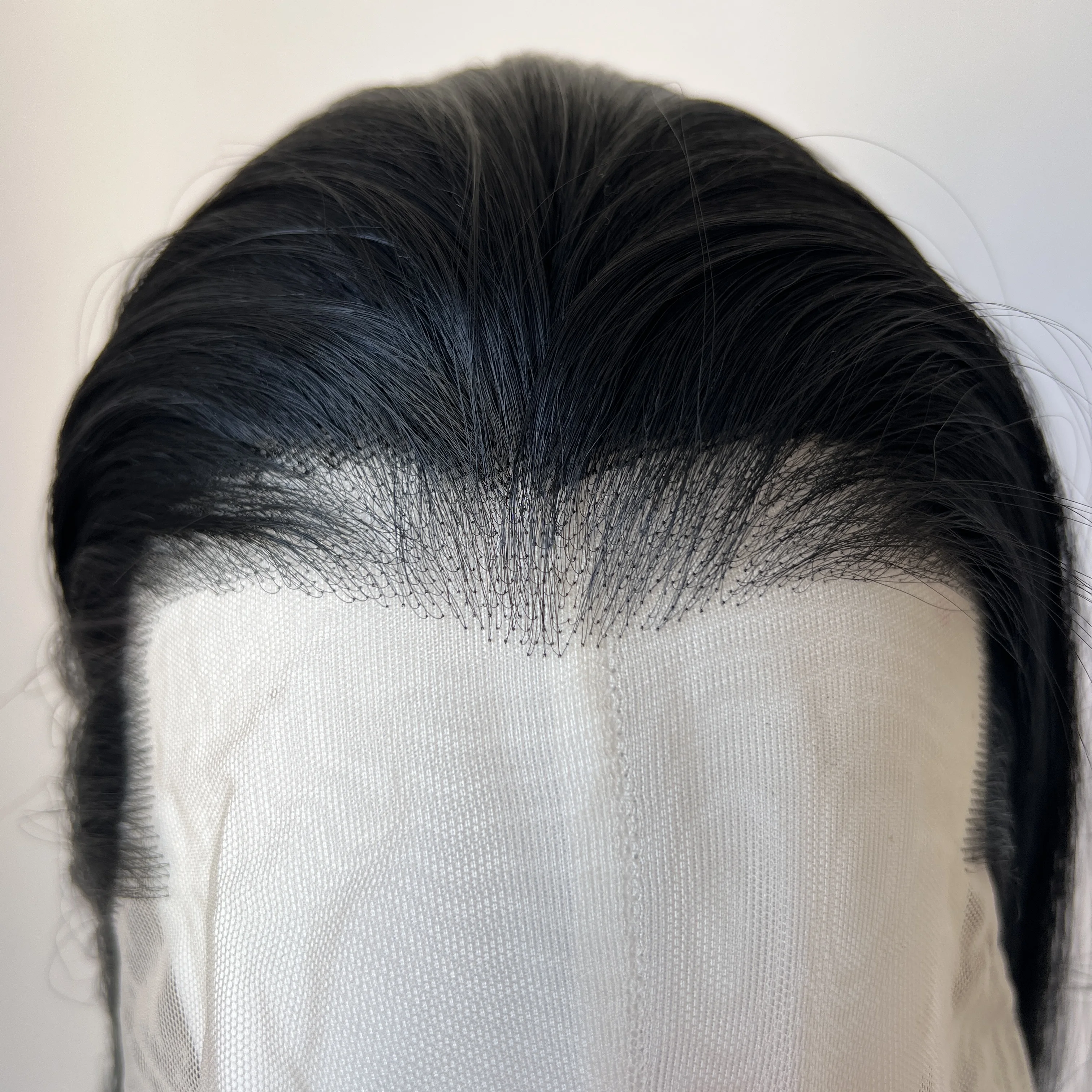 Black Lace Front Wig for Man 26inch Long Straight Cosplay Wig Natural Hairline High Quality Fiber Hair Wigs Synthetic Lace Wigs