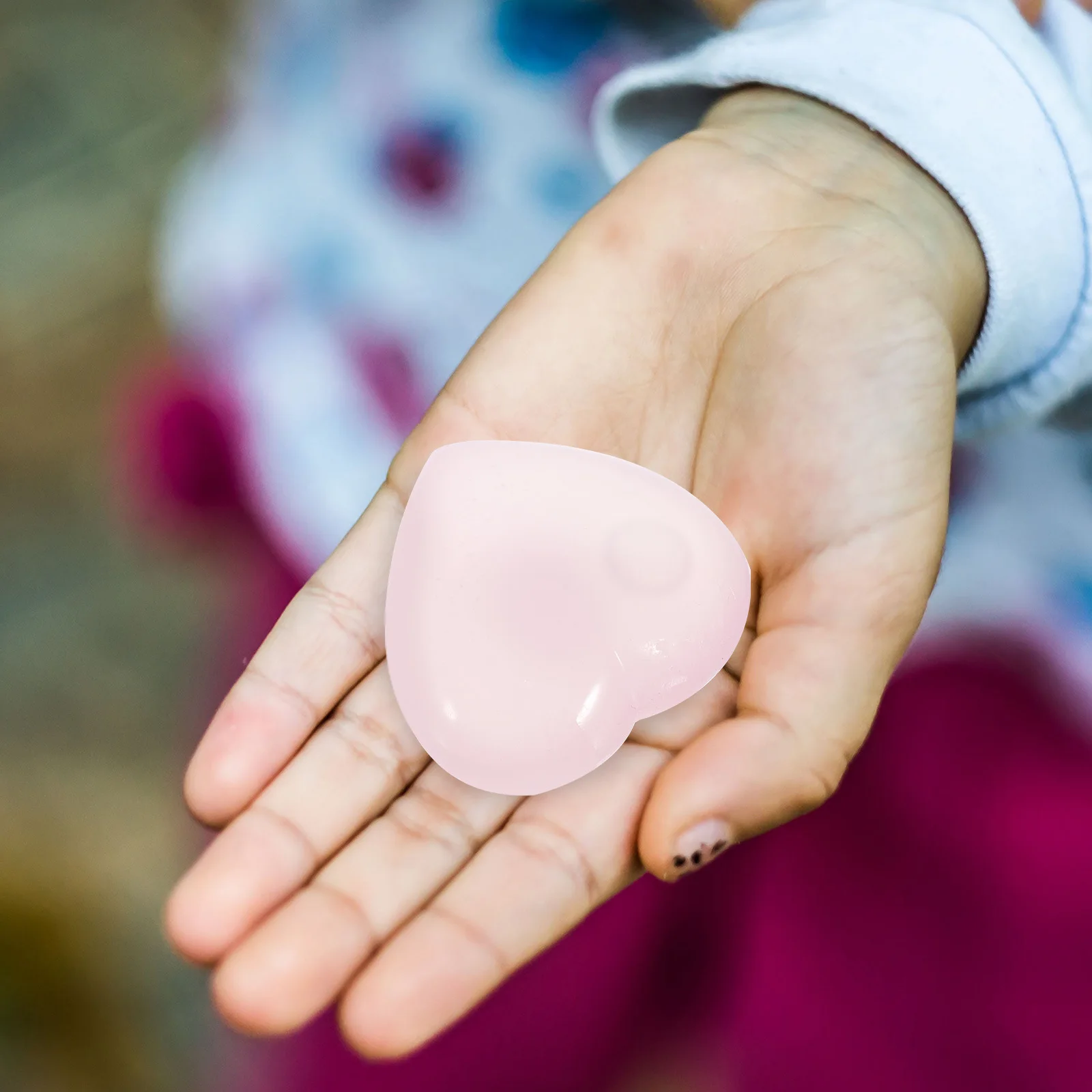 3 uds bolas elásticas con forma de corazón llamativas y seguras para niños premios en el aula pelota antiestrés con forma de corazón juguete para apretar