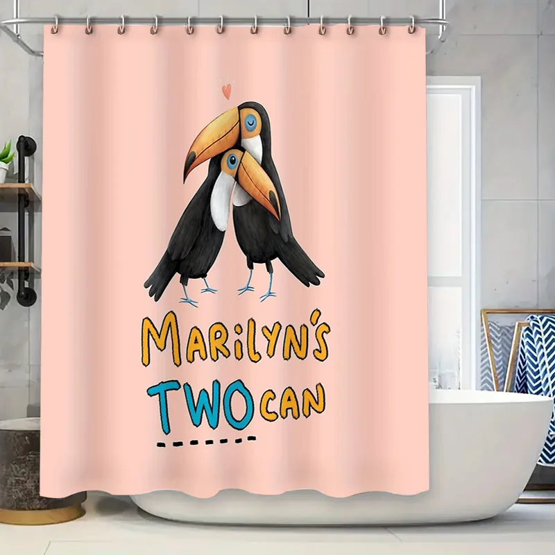 

Vintage Tropical Bird Shower Curtain Colorful Parrot Pattern Waterproof Fabric Bathroom Decor Set Vintage Home Decor Aesthetic R