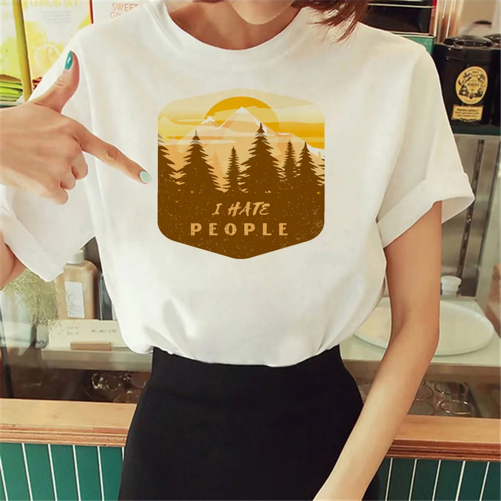 i Hate People Tee women graphic streetwear summer top girl 2000s funny y2k clothes