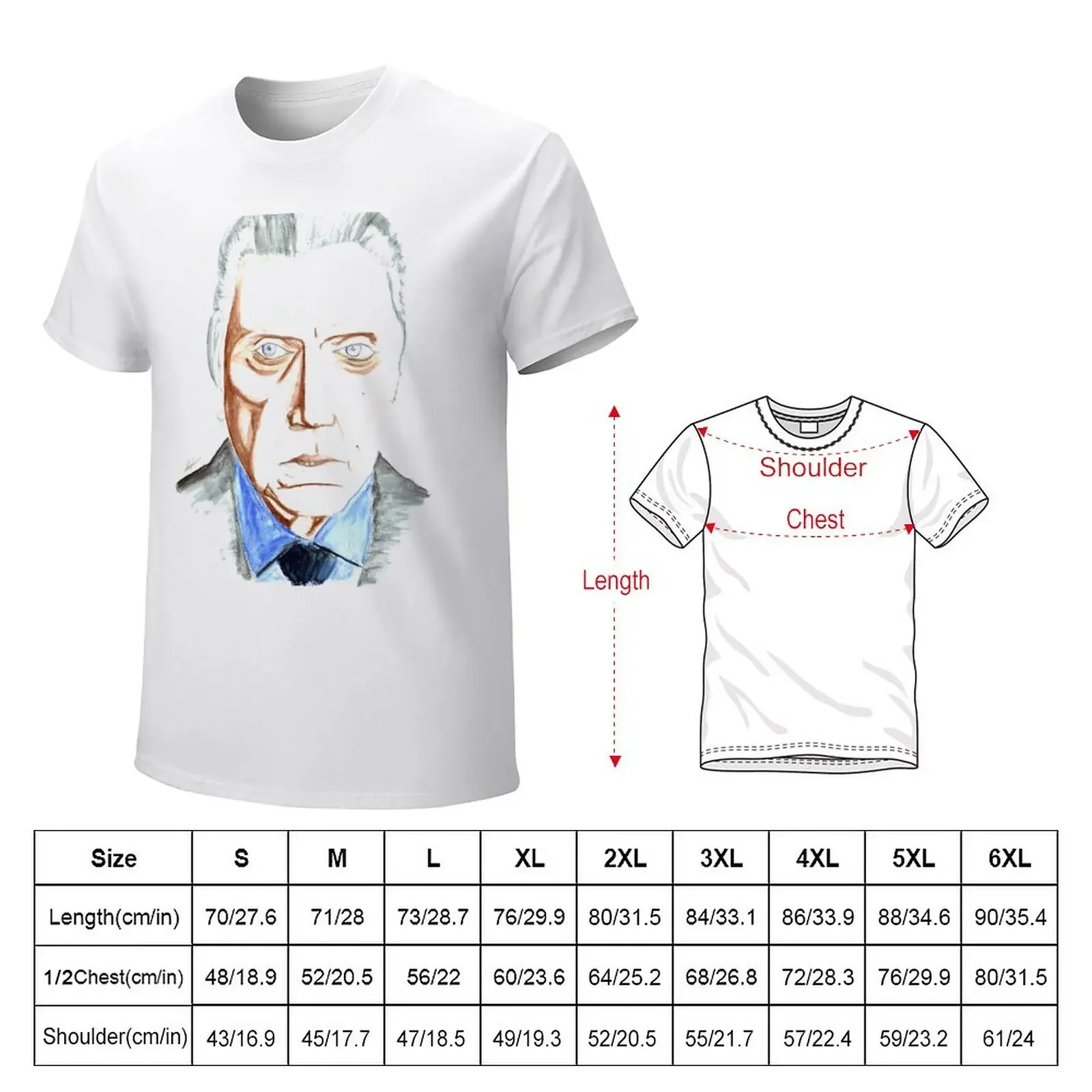 Christopher Walken T-Shirt sports fans graphics men clothing blanks summer tops t shirt for men