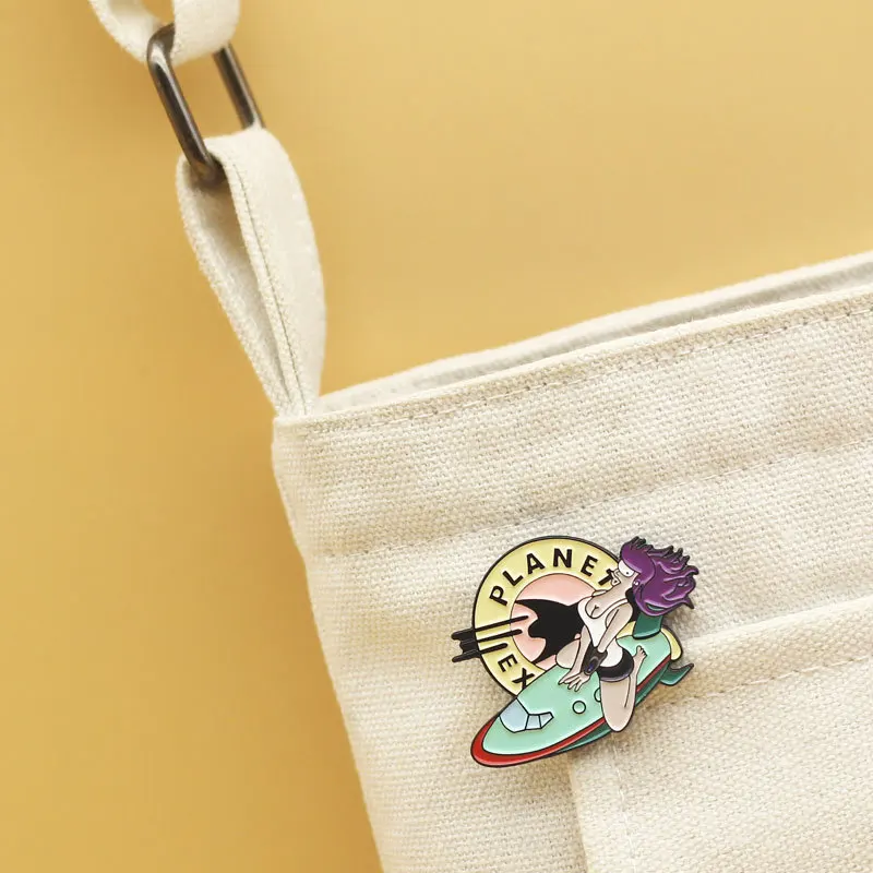 Creative Cartoon Character Metal Brooch Personality Trend Enamel Badge Fashion Coat Hat Backpack Decoration Lapel Pins Gift image 6