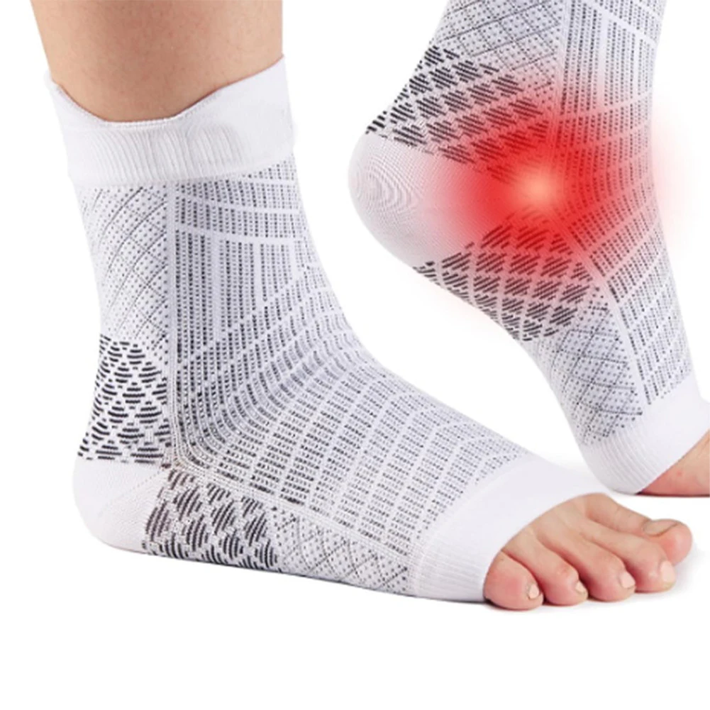 1 Pair Ankle Brace Compression Sleeve Lightweight Open Toe Foot Arch Support Ankle Compression Sleeve For Swelling Sprain