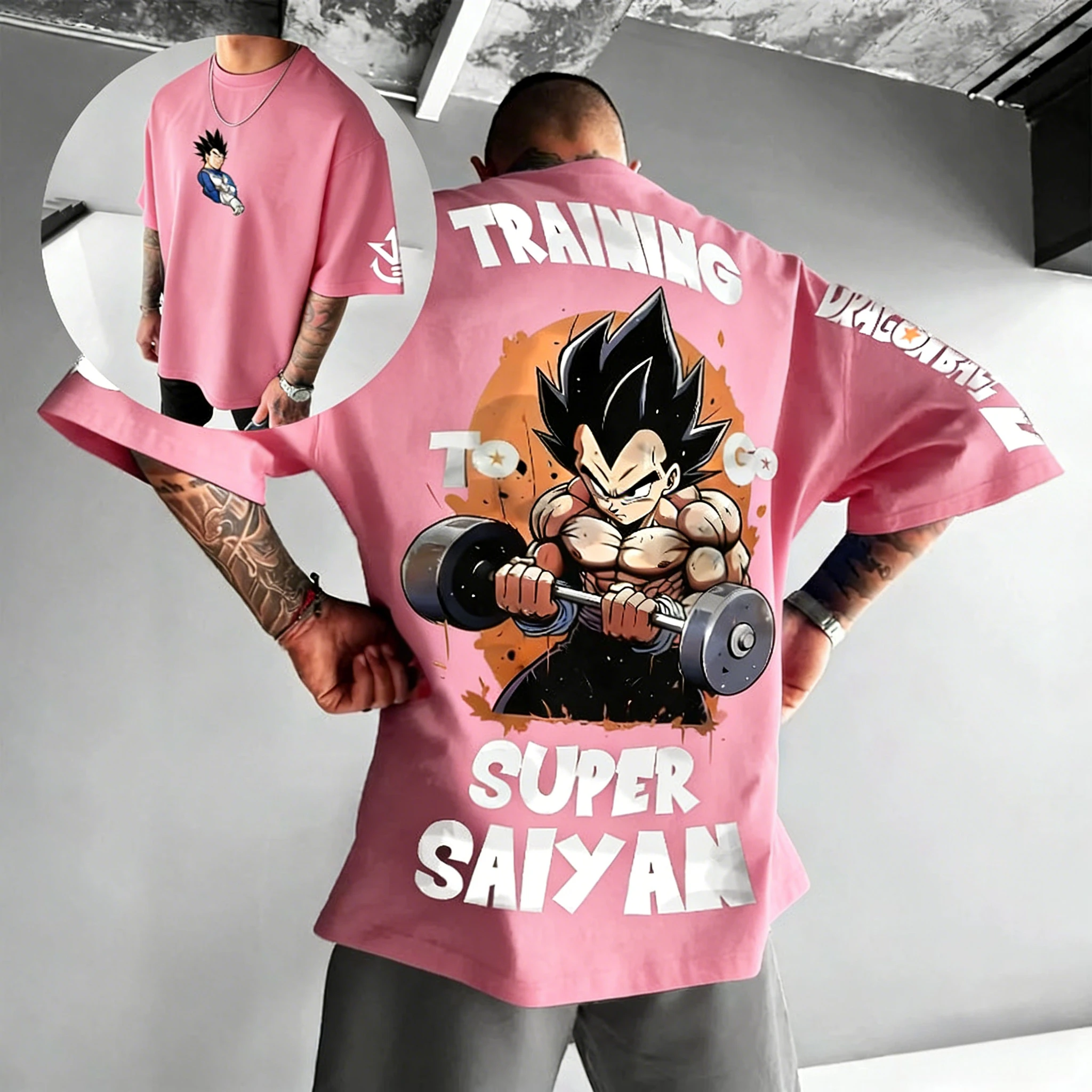 لعبة دراغون بول فيغيتا للرجال والنساء 2026 صيف جديد أنيمي Harajuku مزدوجة الوجهين مطبوعة الأمريكية عادية الوالدين والطفل