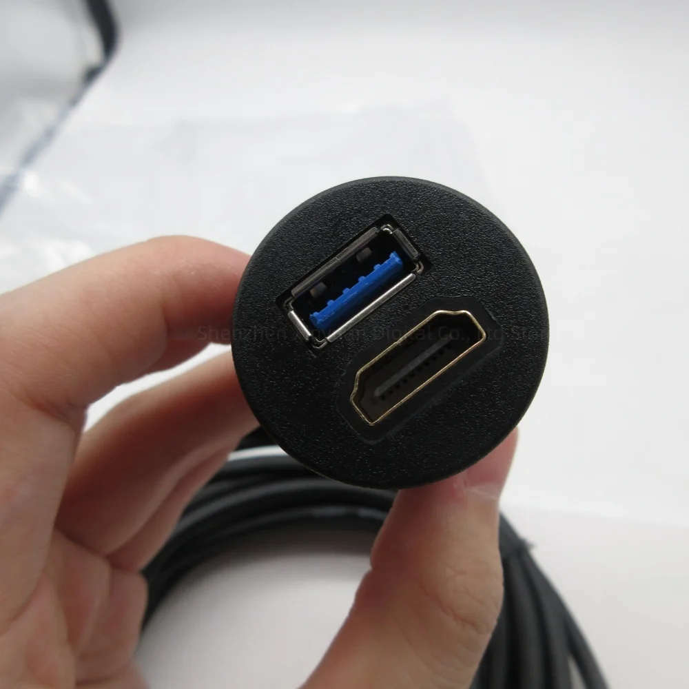 instalacao-de-cabos-de-extensao-embutidos-usb-30-4k-hdmi-de-2m-e-5gbps-para-painel-instrumentos