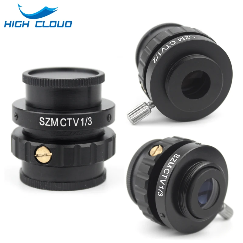 0.3X 0.5X C mount Lens Adapter SZMCTV 1/2 1/3 1X Adapter For Simul Focal Trinocular Stereo Microscope HDMI VGA USB Video Camera