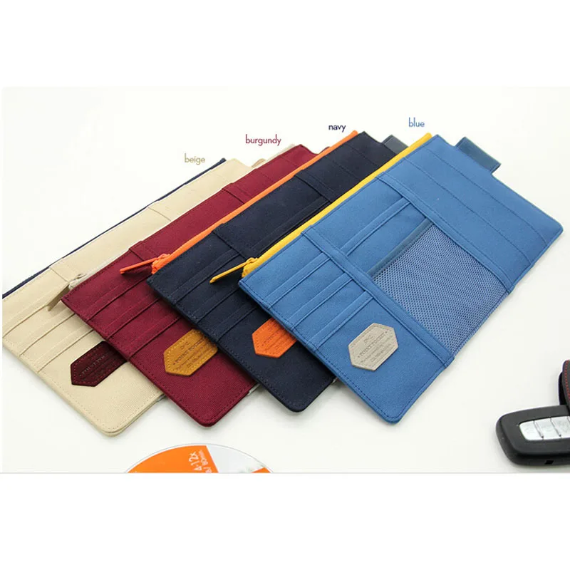 Universal Car Sun Visor Organizer Multi-Pocket CD/Card Holder Hanging Storage Pouch for Car Accessories