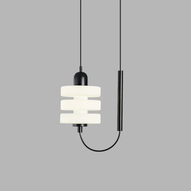 

Nordic modern glass art pendant light bedroom bedside foyer living room dining table bar counter long line hanging lamp lighting