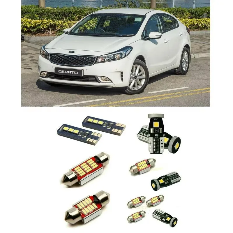 

Для kia CERATO хэтчбек седан 11 шт. автомобильное светодиодное внутреннее освещение авто автомобильные лампы лампы для автомобилей без ошибок