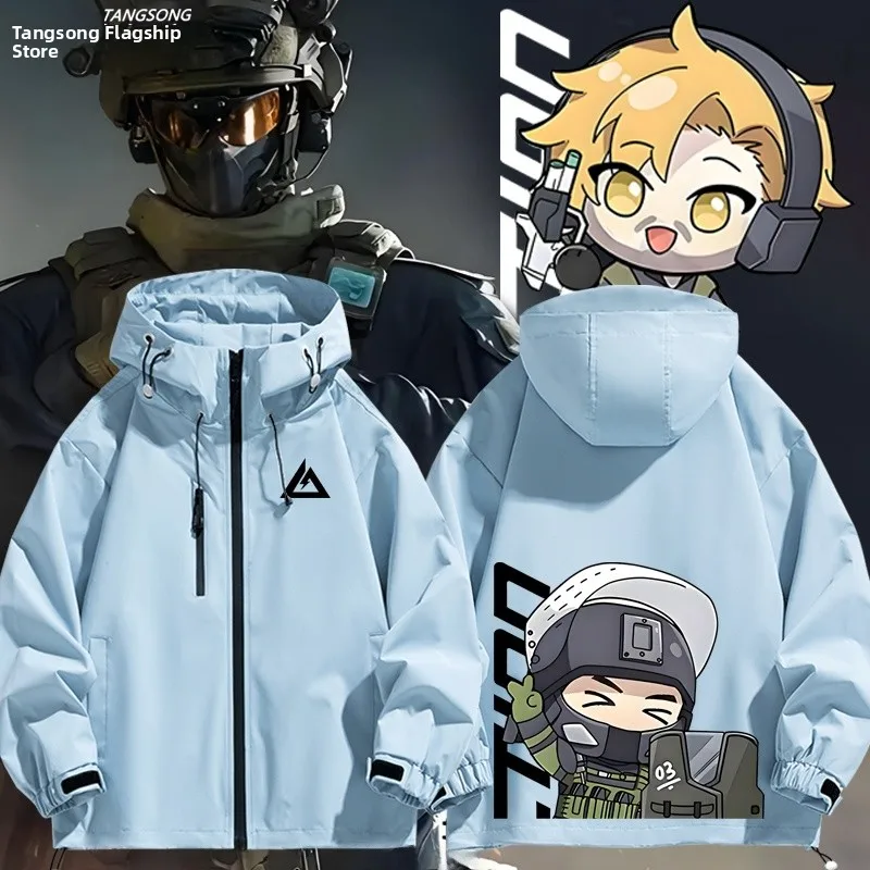 

Куртка Delta Operation Casual All-Match для мужчин и женщин, ветрозащитная, из полиэфирного волокна, с длинными рукавами, на молнии, с капюшоном, весенняя коллекция