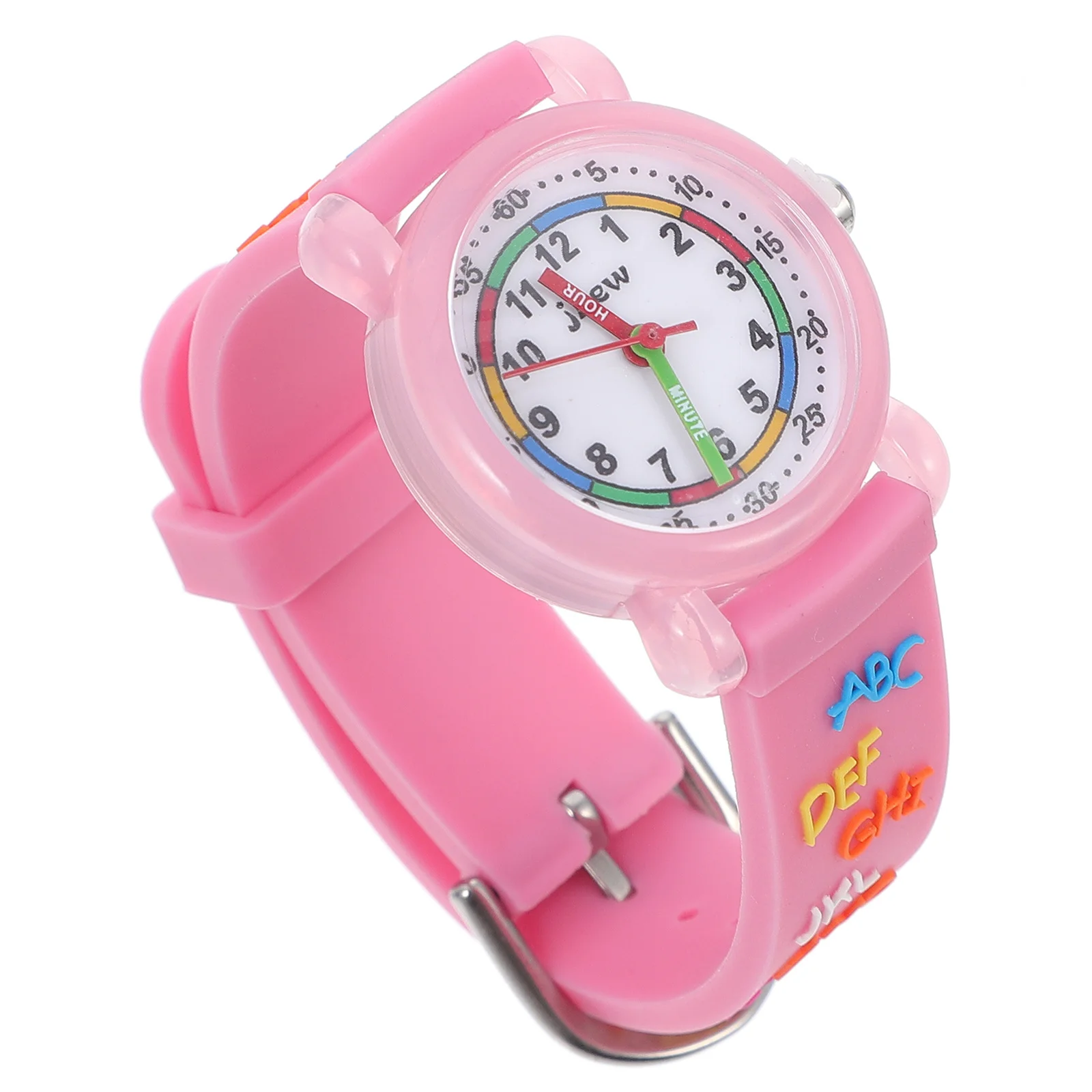 

1Pcs Kids Cartoon Watch Girls Waterproof 3D Colorful Letters Dial Lovely Wristwatch Easy Time Reading Children