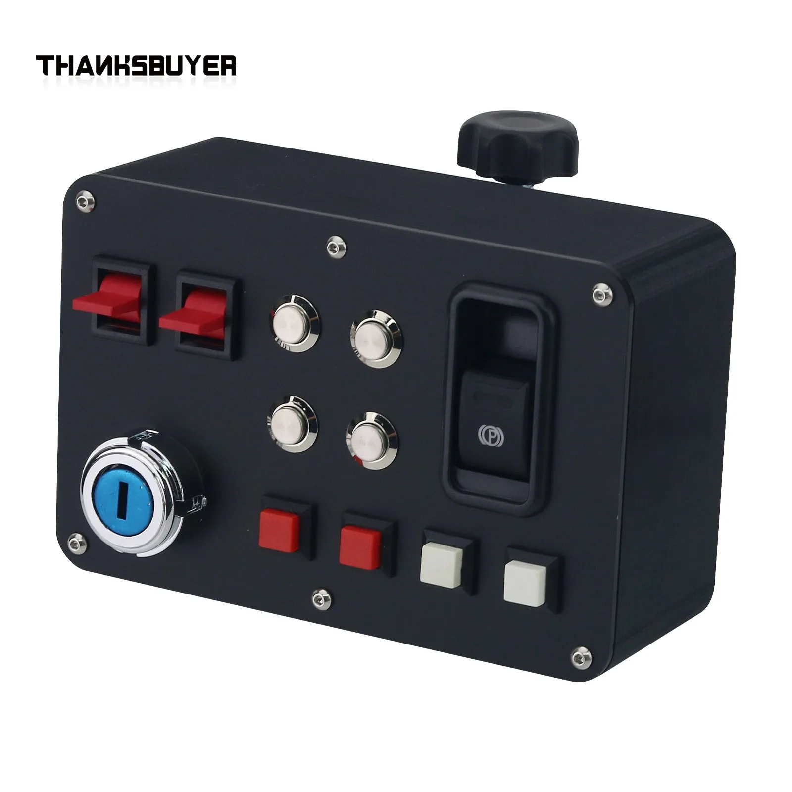 Racing Game Simulation Central Control Box with PETG 3D-printed Shell Support USB Plug and Play