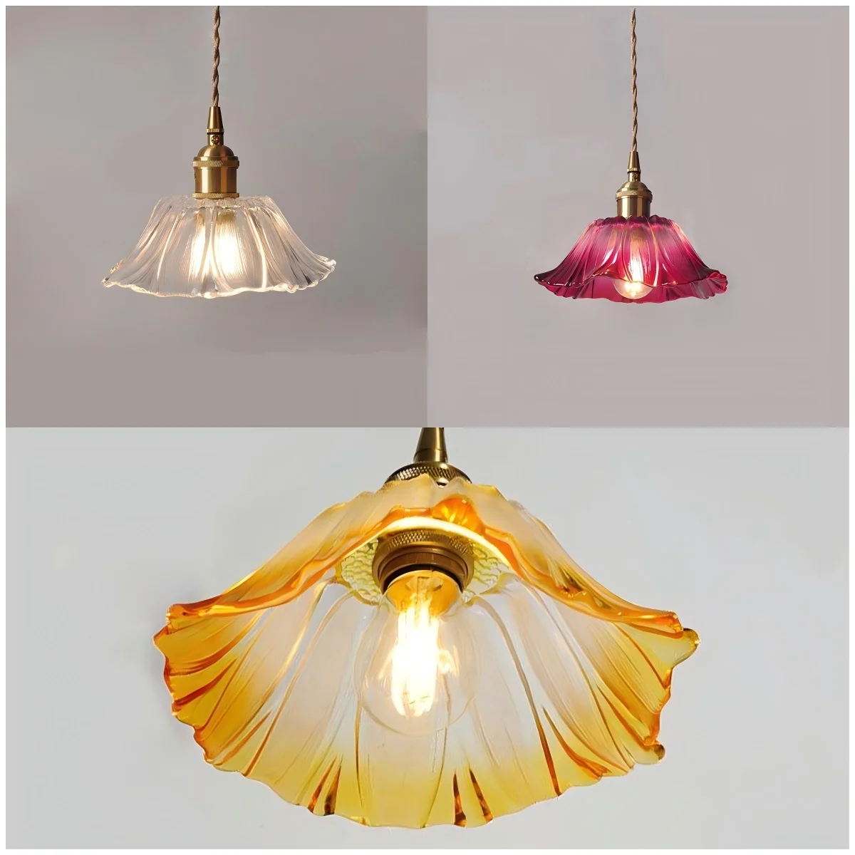 

Современные светодиодные подвесные светильники Цветочные стеклянные подвесные светильники Крытый магазин Домашний декор Освещение Гостиная Спальня Прикроватные светильники