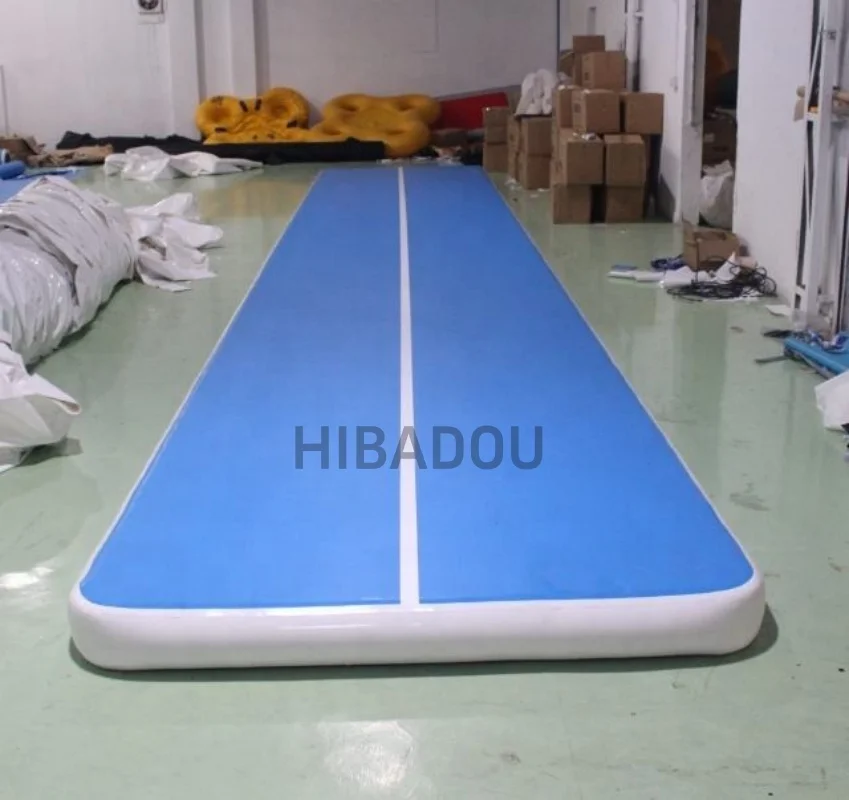 Tapis gonflable de culbutage d'air, 4x2m 5x2m 6x2m, piste de gymnastique, tapis d'air de 8 pouces d'épaisseur pour usage domestique/entraînement/Cheerleading