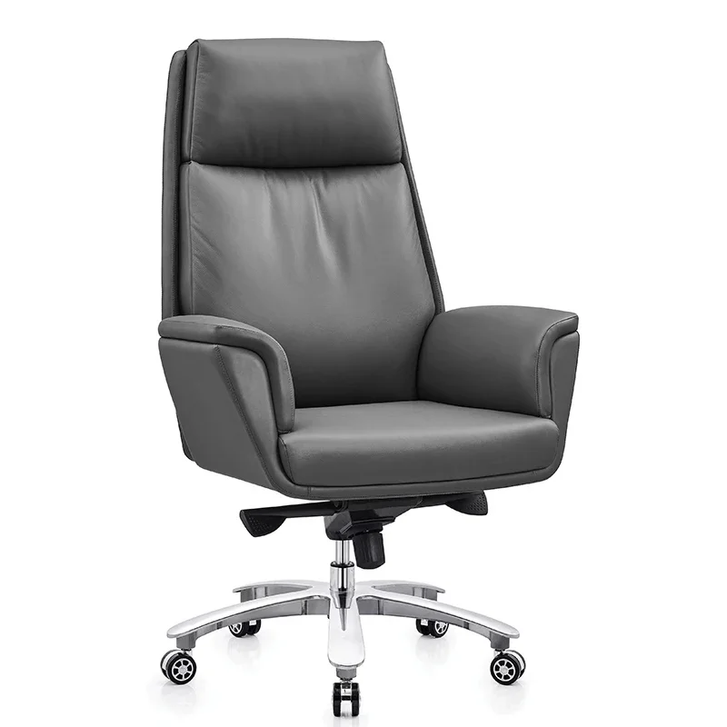 Computer Desk leather office chair with fixed armrest